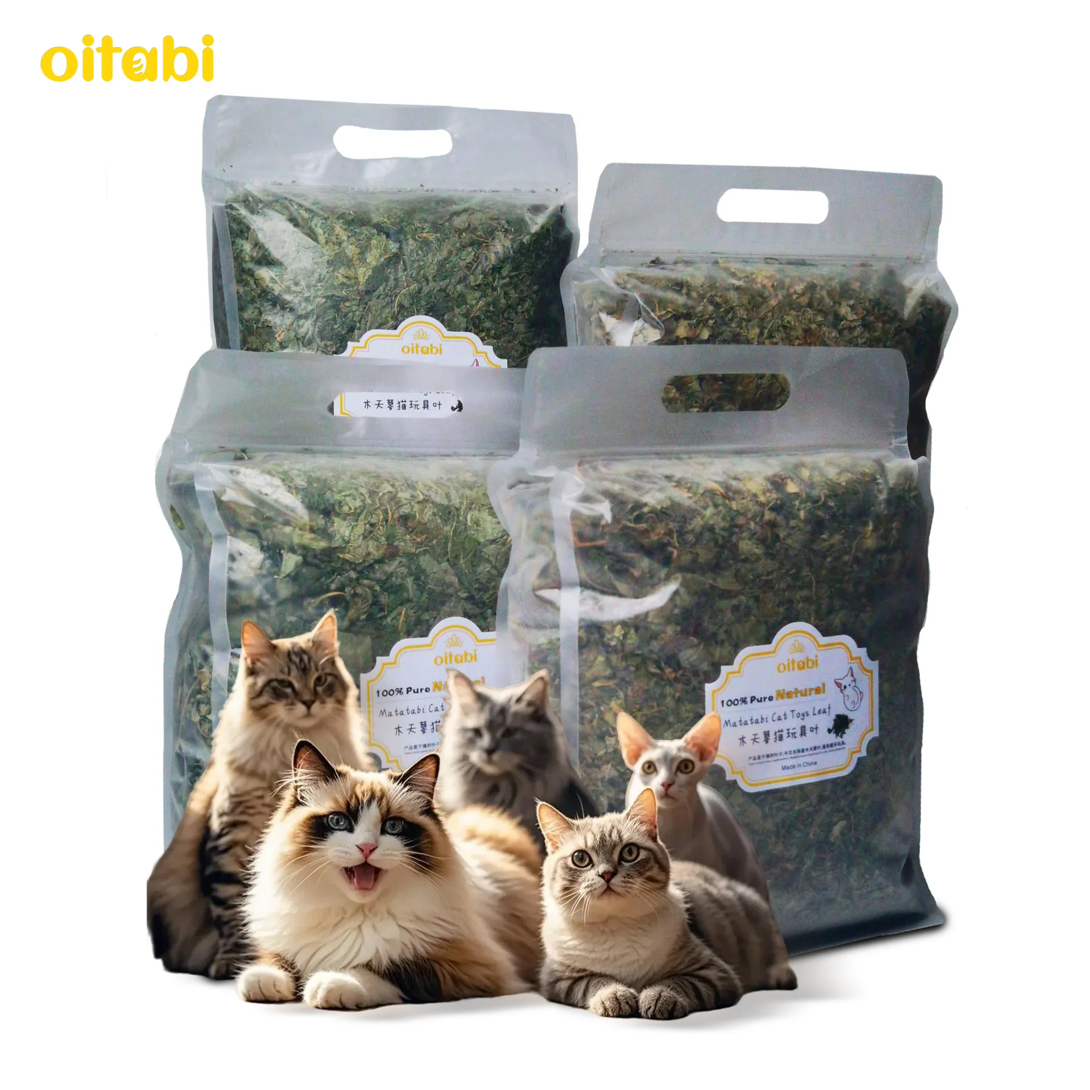 

Oitabi 1950g Silvervine Leaves, Cat Chew Snacks, Matatabi leaves for Indoor Cats, Kitten Teething Interactive Toys for Cats