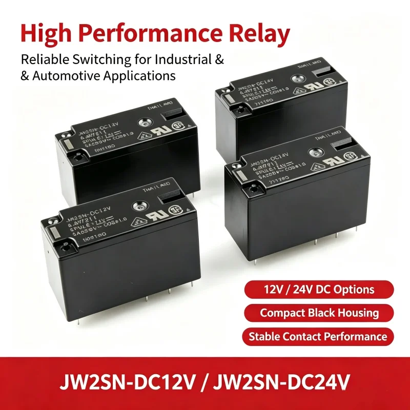 JW2SN Series 8Pin Power Relay DC12V DC24V DC48V 5A Electrical Control 12V 24V DC Circuit Breaker for Electronics