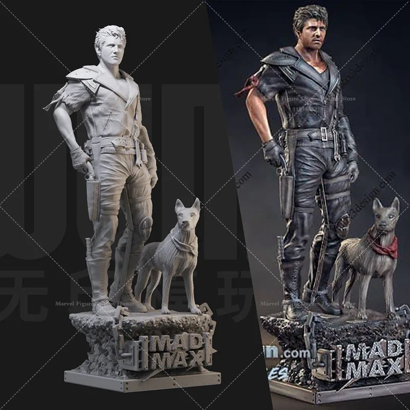 

1/24 1/18 Scale Action Moive Locomotive Max Hound Apocalypse Desert Punk DIY Self-assembled GK 3D Resin Un-panited White Doll