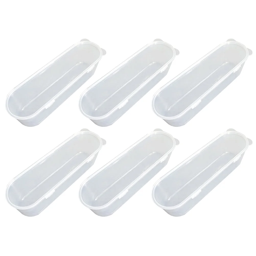 

6pcs Ice Cream Box Transparent Stackable Food Storage Containers Bpa Free For Fruit Yogurt Cake Dessert Travel Lunch Organizer