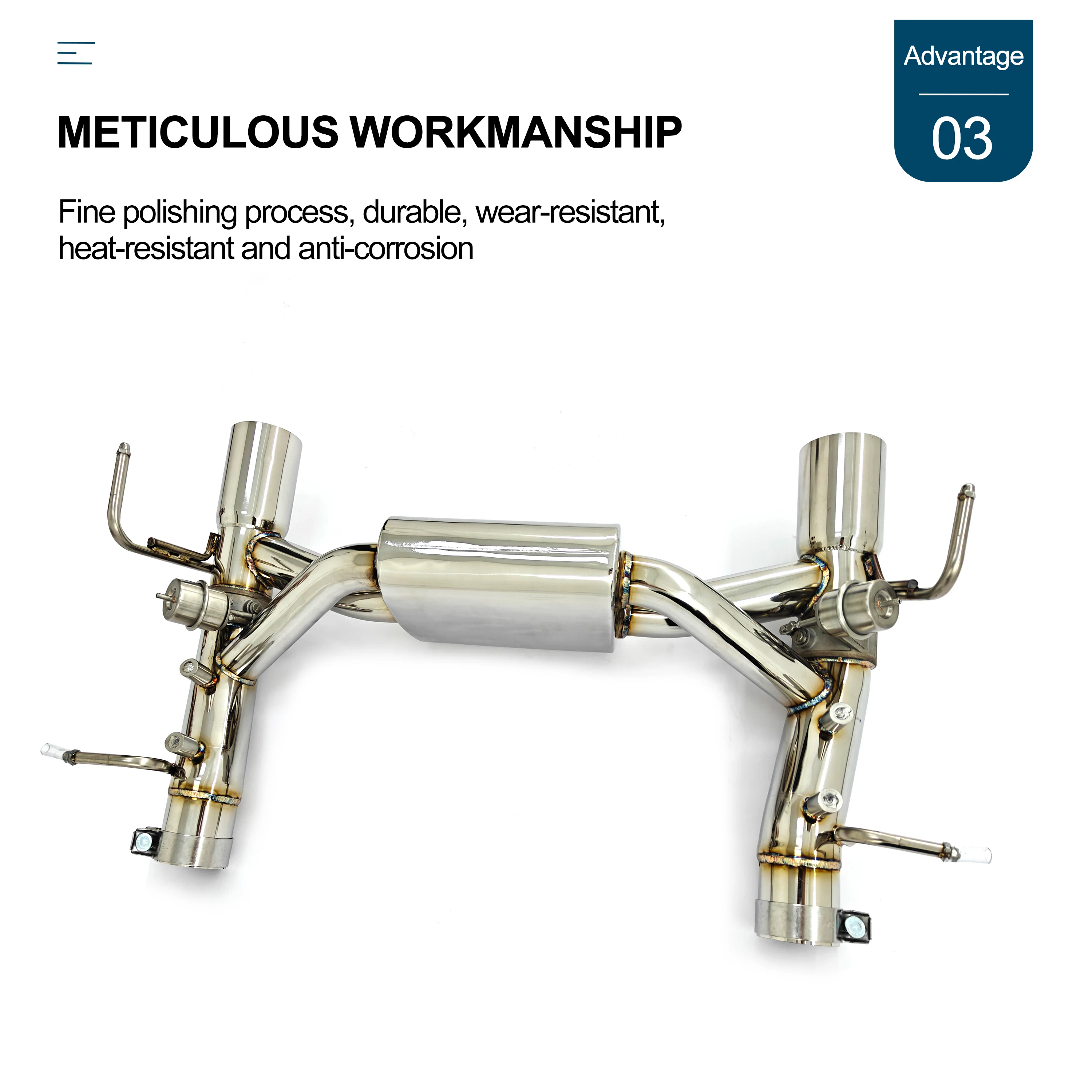 ظهر عادم CBNT F8 مناسب تمامًا لسيارة فيراري F8 Spider Tributo 3.9L V8 نظام عادم كاتم صوت Twin-Turbo Valvetronic