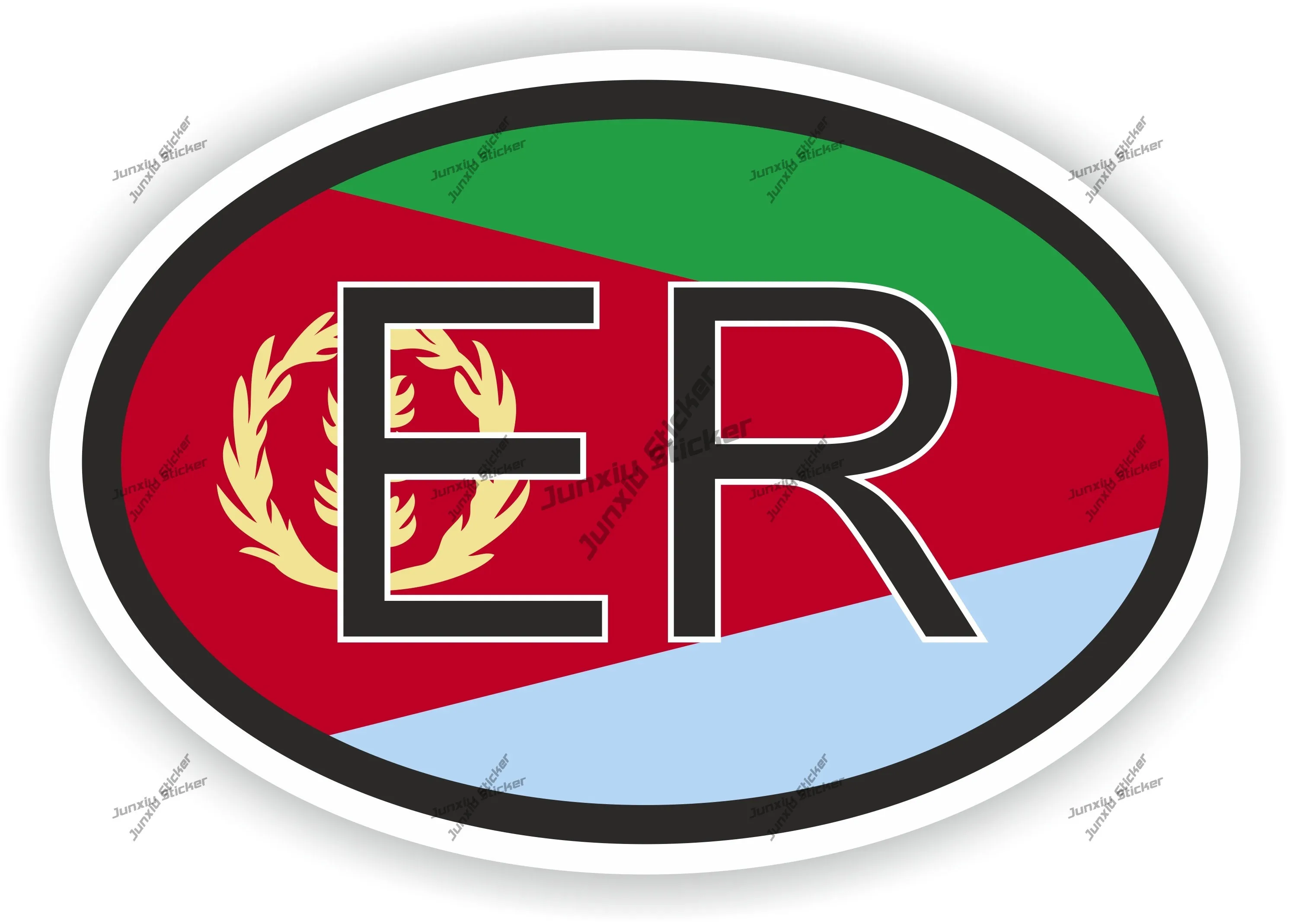 

Eritrea Country Code Er Flag Oval Sticker Suv Fine Decal Accessories Phone Bumper Guitar Truck 4x4 Sticker Waterproof Decals Pvc