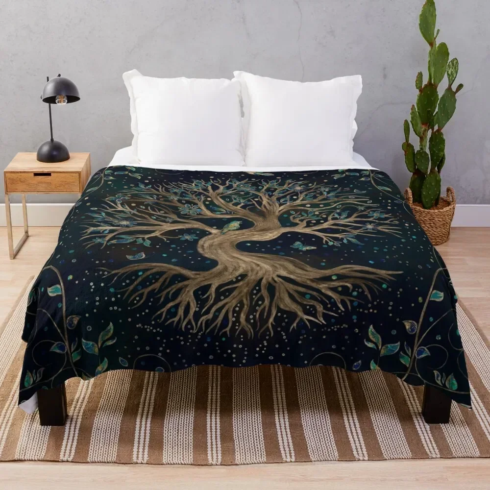 Tree of Life - Yggdrasil Throw Blanket Blankets For Bed Hair Blankets