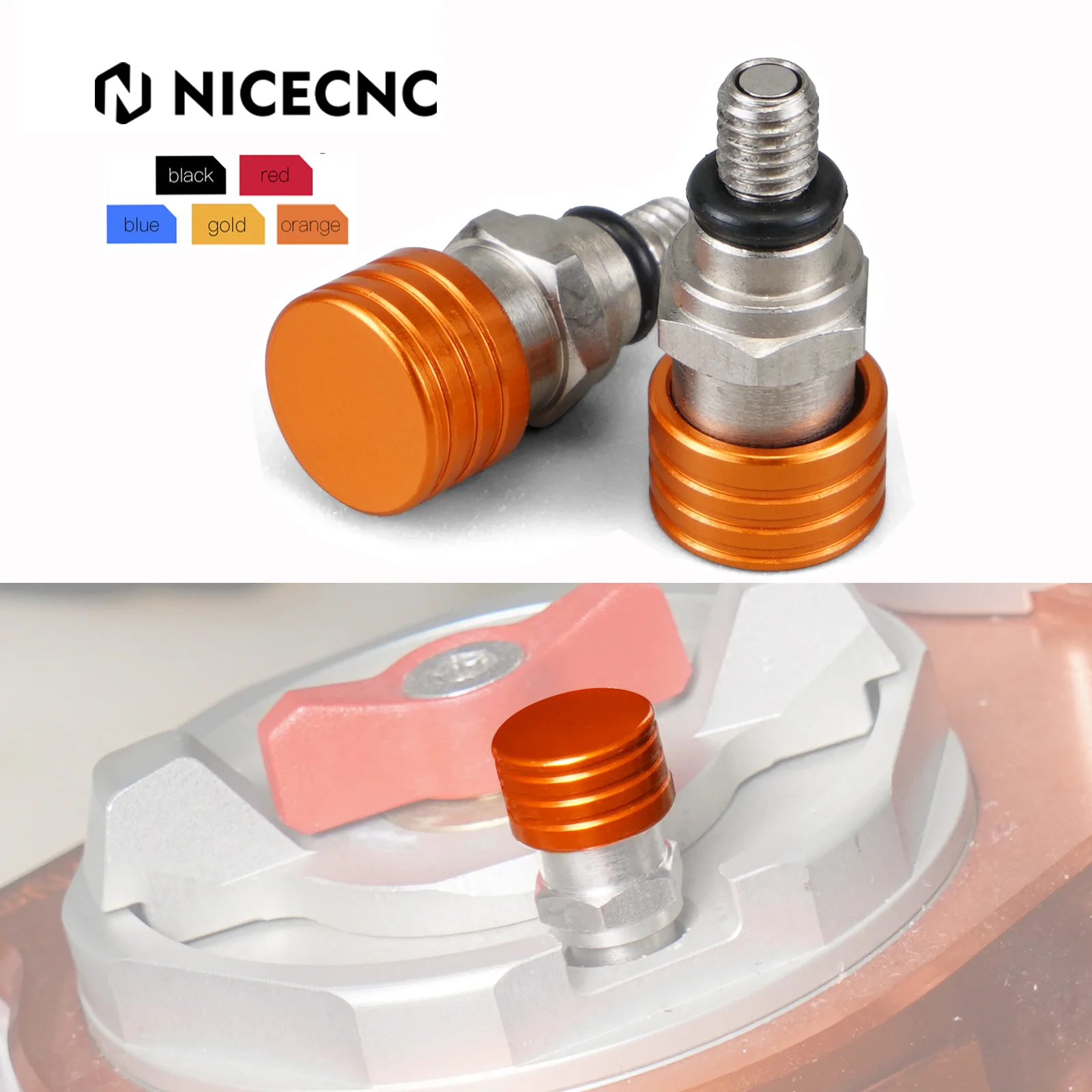NICECNC M4x0.7mm Fork Air Bleeder Valves For KTM 640 950 990 Adventure R S 690 Enduro SMC Supermoto 950 Super Enduro BMW SX EXC