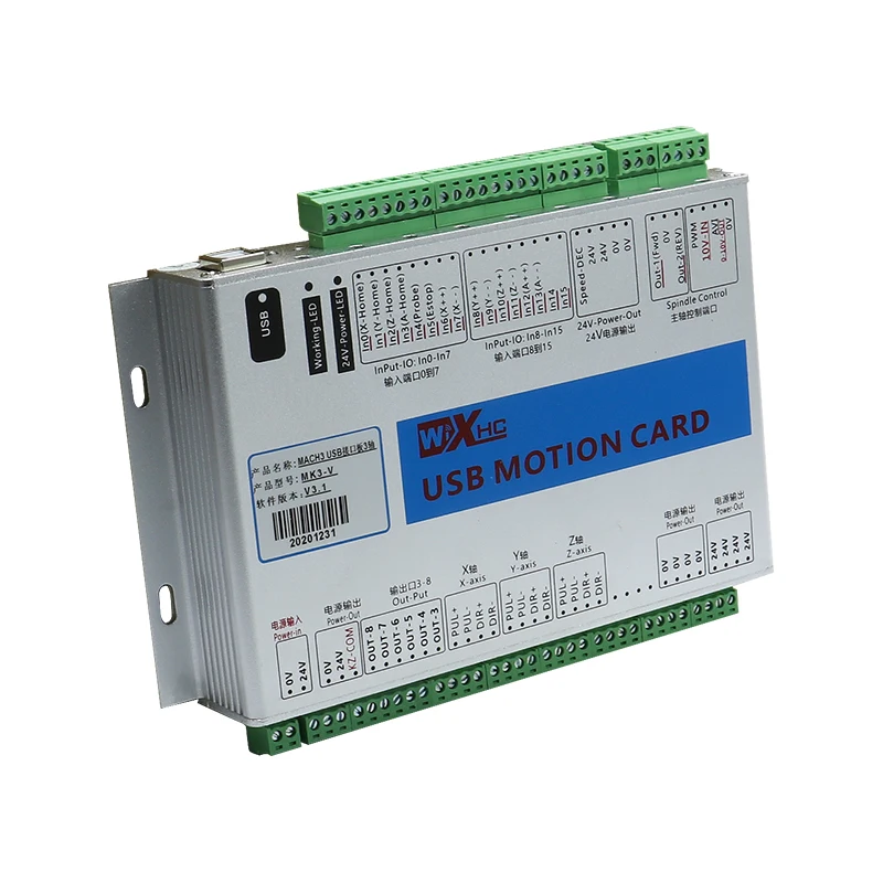 XHC إيثرنت 3/4/6 محور MACH3 CNC بطاقة التحكم في الحركة تردد 2000 كيلو هرتز تحكم لوحة القطع لمحرك متدرج/محرك سيرفو