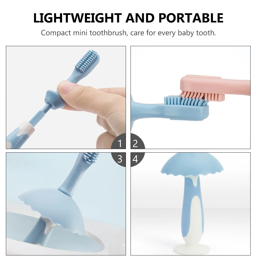 

Kids Toothbrush Baby Training Teeth Nursing Brush Cartoon Style Healthy Materials Safe Secure Portable Deciduous Teeth