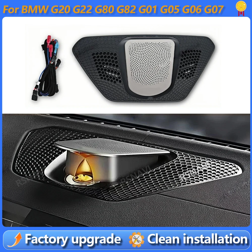 

11-цветная светодиодная подсветка центрального динамика для BMW G20 G22 G08 G01 X3 G02 X4 G05 X5 G06 X6 G07 X7, светящаяся накладка на аудиосистему