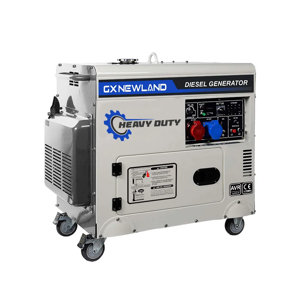 

7kva Silent Diesel Generator With ATS For Home Use 50/60Hz Frequency Big Fuel Tank