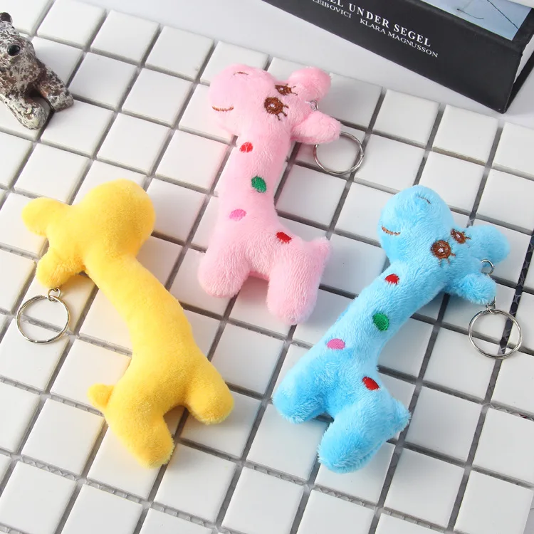 

12 cm Plush Giraffe Pendant Sika Deer Small Pendant Phone / Bag Accessories Wedding Gifts Toys