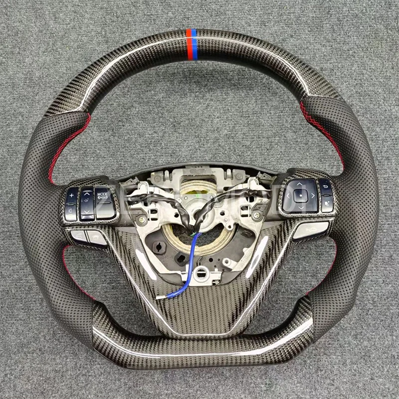 

Сменный руль из настоящего углеродного волокна с кожей для Toyota Highlander 2014-2019 гг.