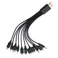 10 In 1 Multi-Function USB Cable Universal Phone Charging Cable USB to Multiport Charging Cable Cord For Nokia etc Phone Charger
