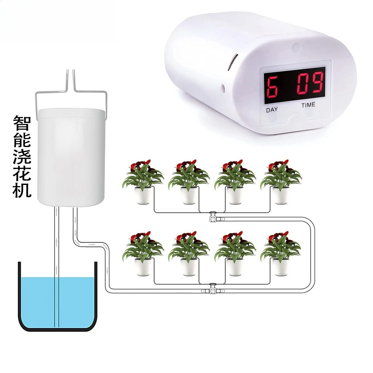 Intelligent Automatic Watering Machine Timer Drip Irrigation System for Potted Plants Garden Green Plants Spray