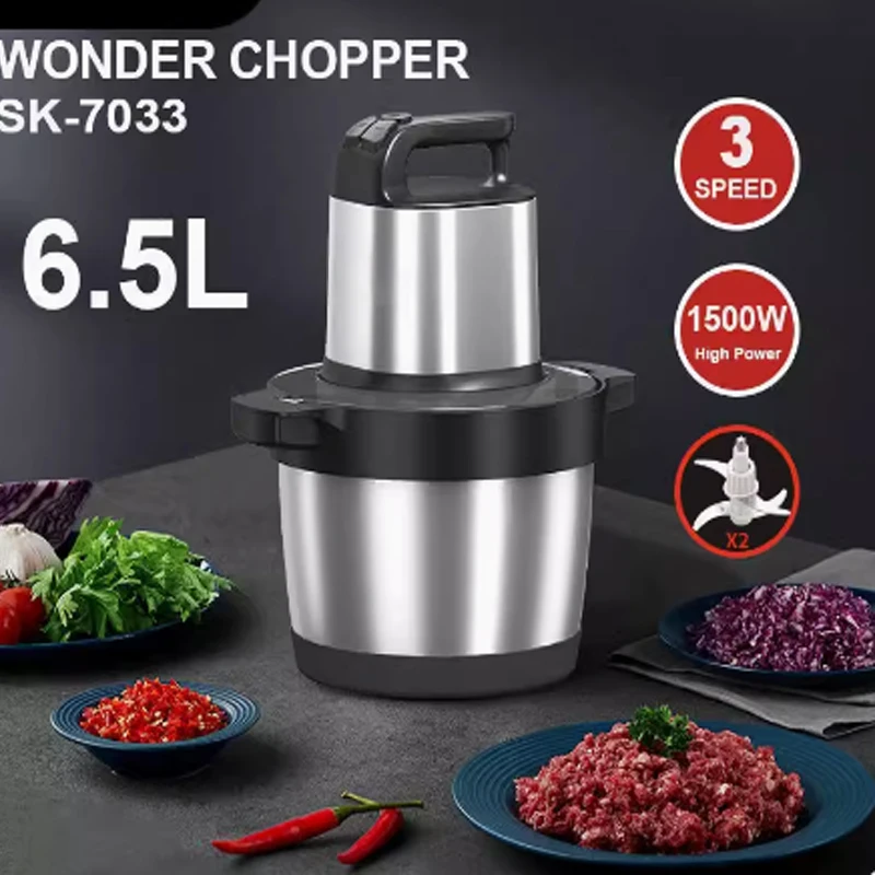 Electric Chopper Meat Grinder Mincer Food Processor Slicer Stainless Steel Blade Powerful Vegetable Fruit Crusher Mince Garlic