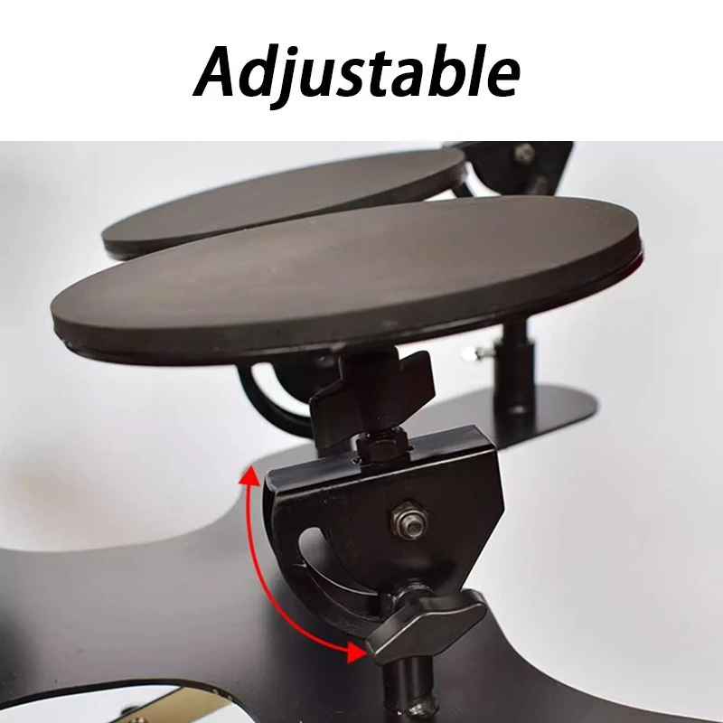 Adjustable Mute Drum Set Silicone Silent Drum Pad Set Beginner Practice 5 Drums 3 Cymbals Adults Children Percussion Instruments