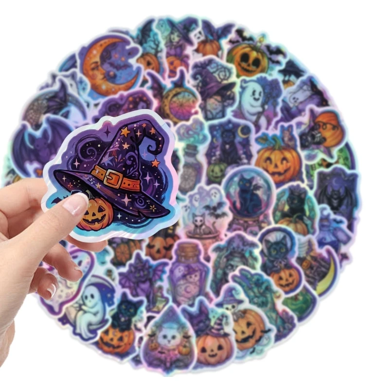 Spooky Craft Decals with Pumpkins, Phantoms, Bats and Witches
