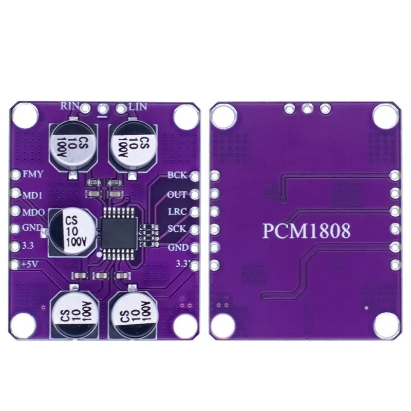 Pcm1808 105db Snr Audio Stereo Adc Single-End Analoog-Ingang Decoder 24bit Versterker Board Player Module 1808