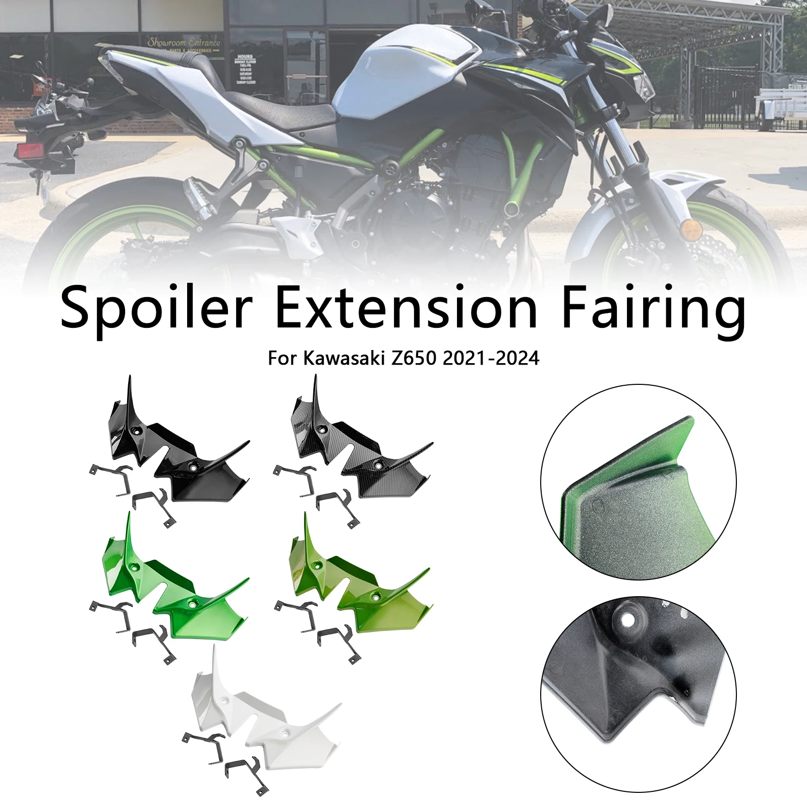 

Topteng Front Downforce Spoiler Extension Fairing For Kawasaki Z650 2021-2024 2022 2023 Z 650