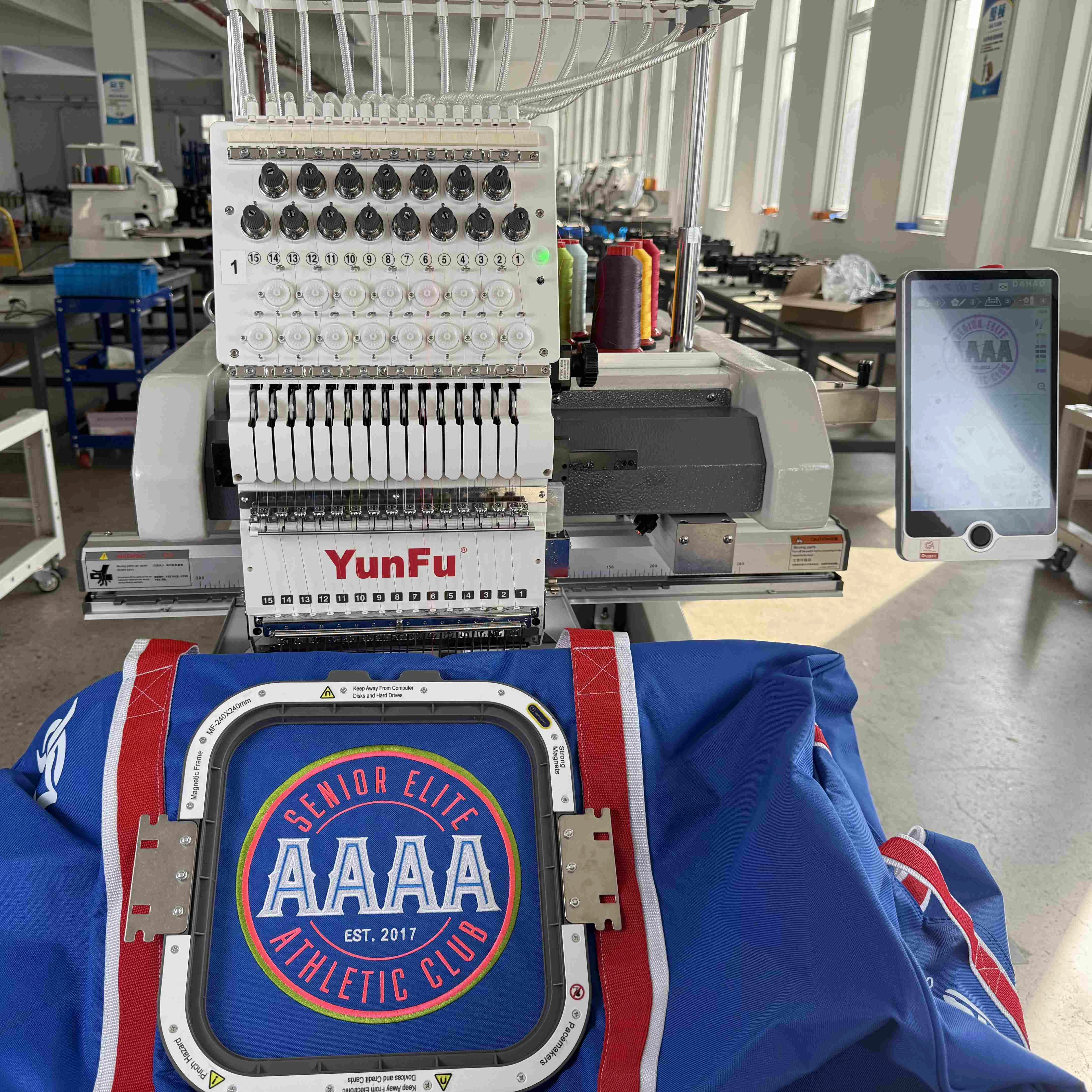 Single Head Automatic Computerized Embroidery Machine 12/15 Needles Free Samples Satisfaction Guaranteed For Cap Tshirt Clothing