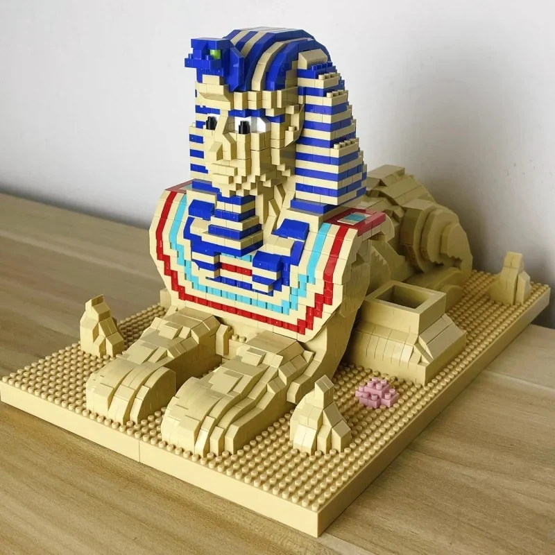 2025 New Explore Ancient Egyptian Mysteries with Sphinx Model Building Micro Mini Bricks Blocks Toys  plastic model kit Boys Toy