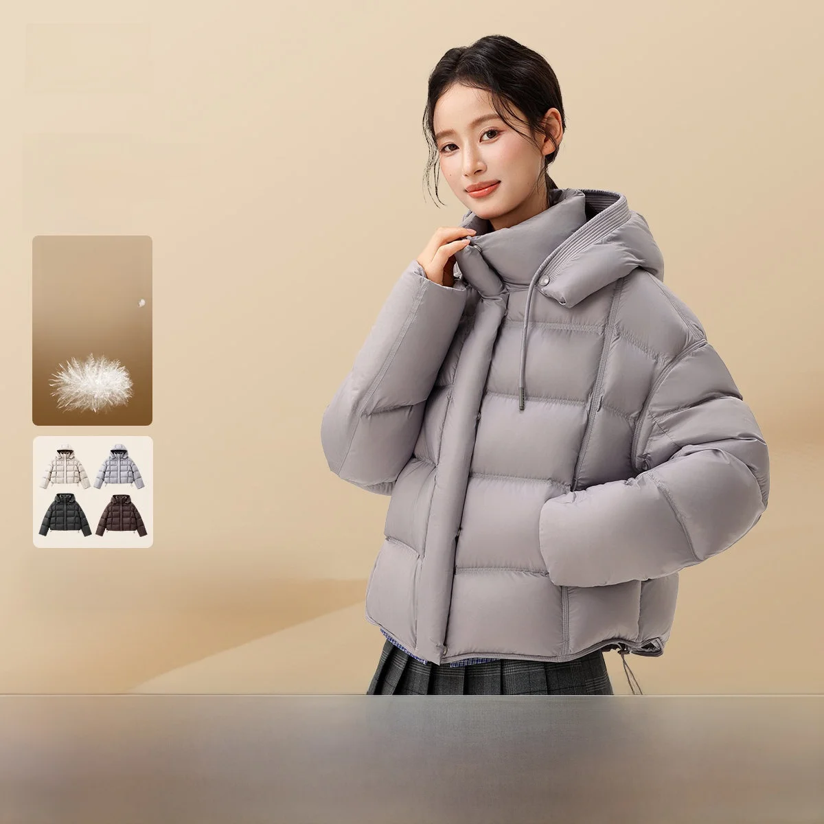 

Snow Fly 26Th Anniversary Short Puffer Jacket Women's Cloud Sensation Soft Commuting Casual Versatile Winter Coat