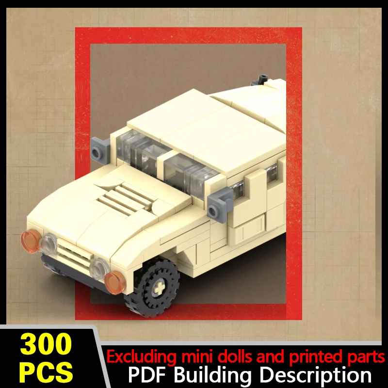Military Off-Road Vehicle Model MOC Building Bricks War Equipment Style Modular Technology Gifts Holiday Assemble Toys Suit