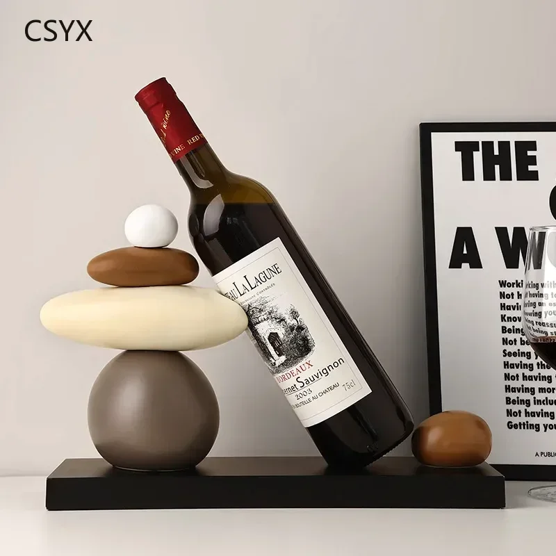 Luxe Chic Wine Rack Decorative Ornament - Light-Themed Hogar Item for Dining Room & Wine Cabinet Home Styling