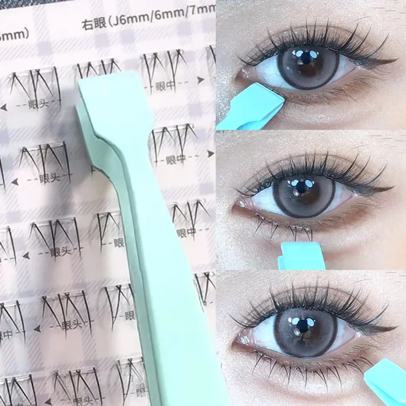 Professional Lash Tweezers for Eyelash Extensions High Precision Tweezers Cluster Lashes Clip Makeup Lower Lash Applicator Tools