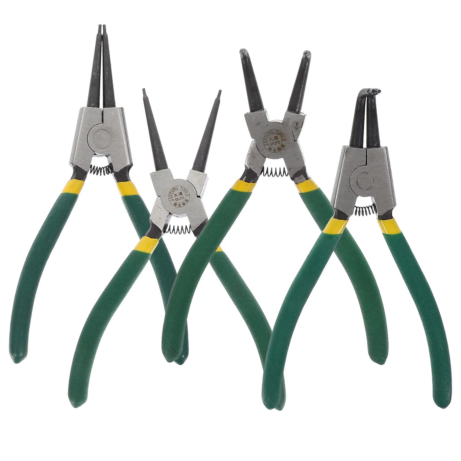 

1 Set 7-Inch Circlip Pliers Kit Heavy Duty Snap Ring Pliers Straight Curved Jaws For Internal External Retaining Ring Tool Hand