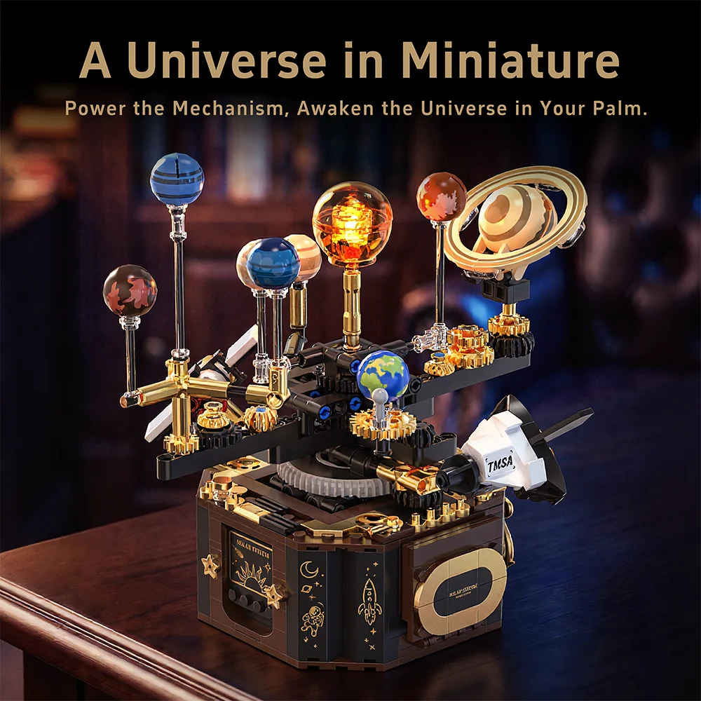 태양계 궤도 조립 블록 세트 회전식 행성 오레리 모델  - Solar System Orrery 리뷰 및 가격