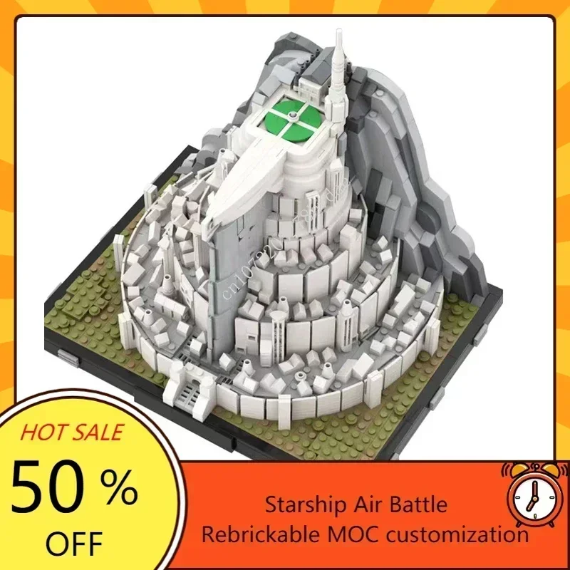 1929PCS MOC The Rings Movie White City Architecture Collection Building Block Technology Bricks DIY Assembly Display Toys Gifts