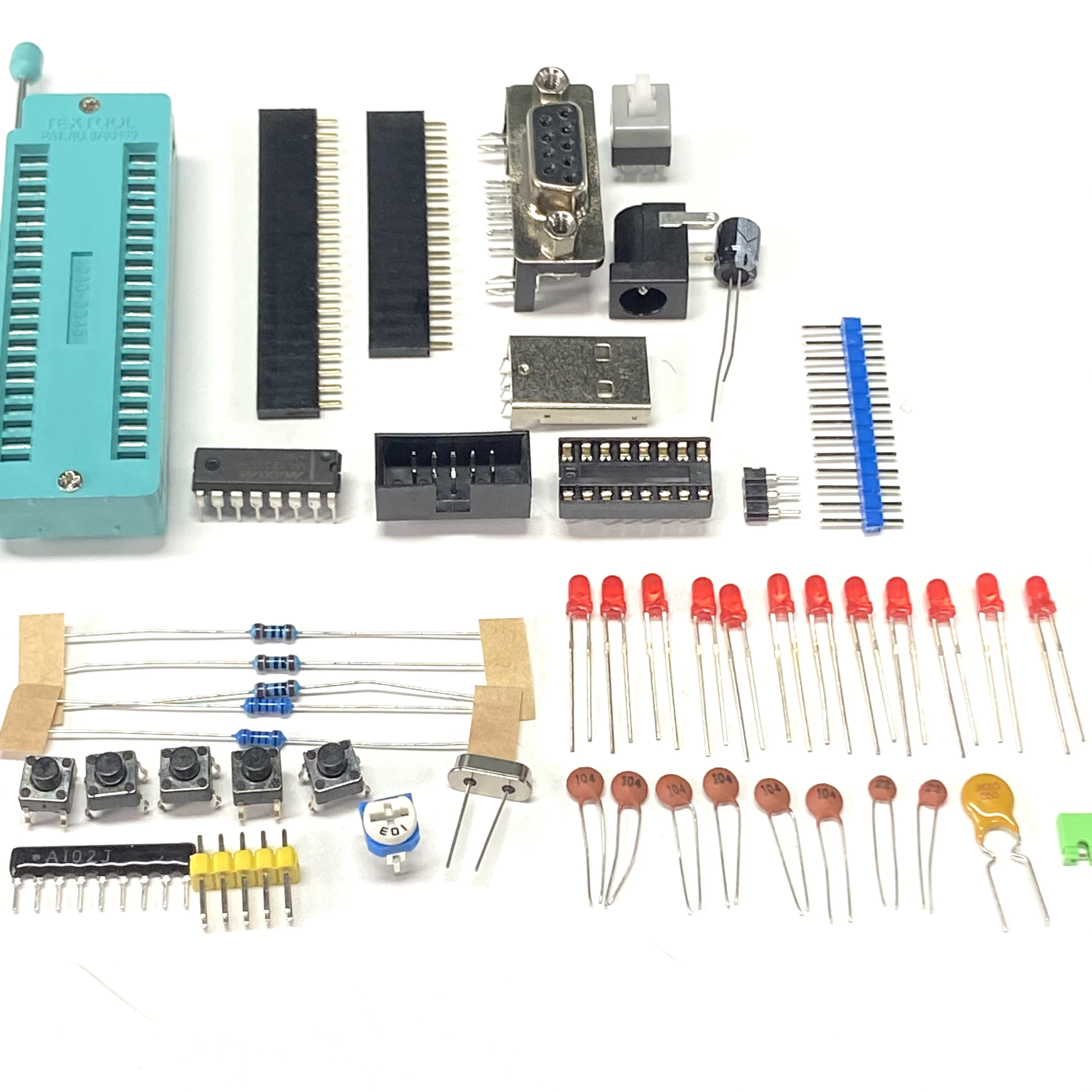 STC89C52 DIY learning Board Kit Suit the Parts  51 Series Microcontroller ATmega16 Development Board Learning Board