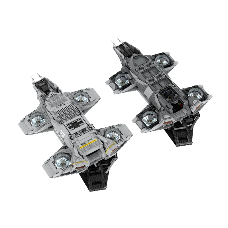 3738PCS Moc Marveling Avengers SHIELD เฮลิคอาร์เรียลการปรับเปลี่ยนบินเครื่องบิน Carrier DIY Building Blocks รถของเล่น
