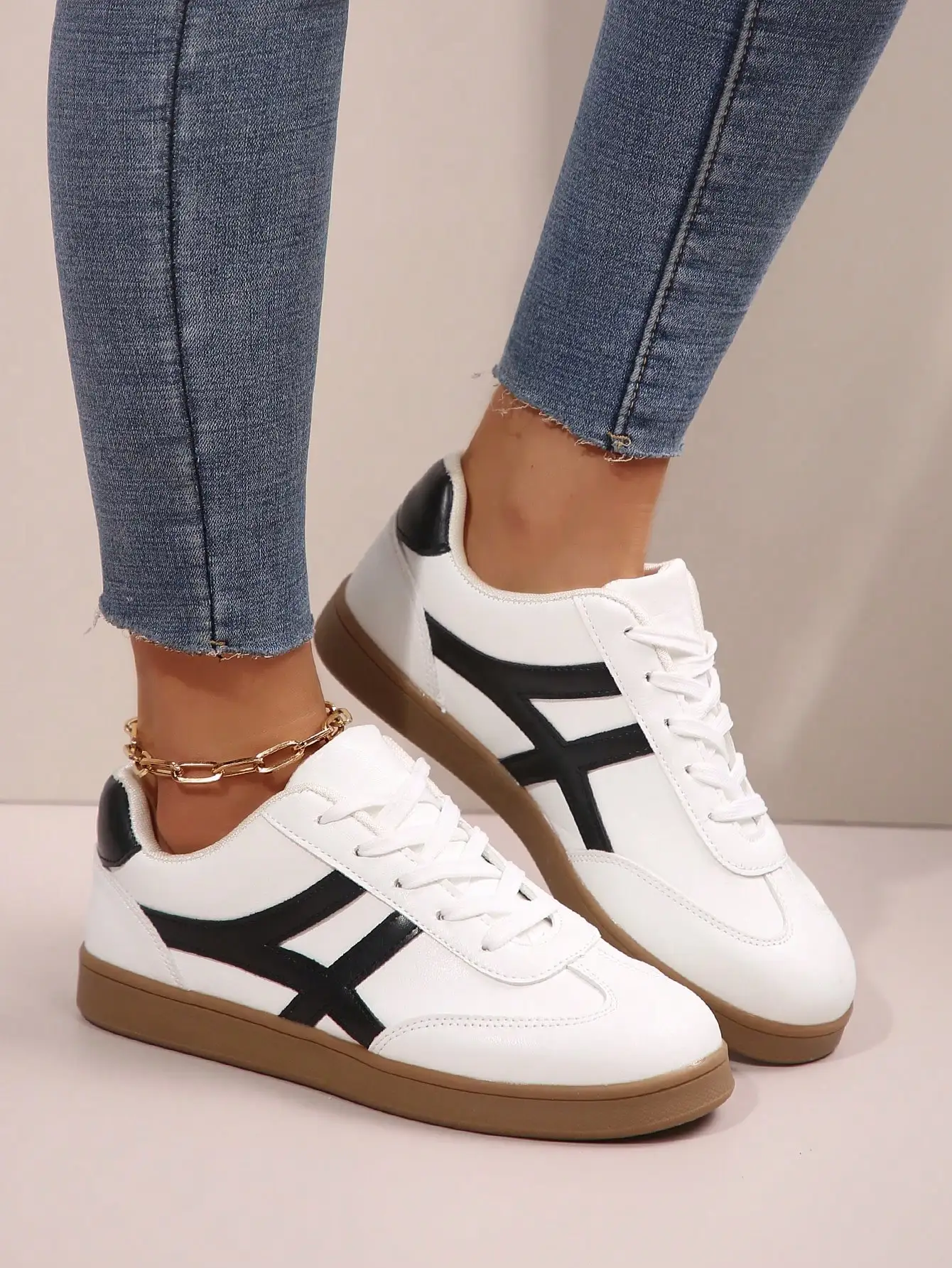 Women's Casual Retro Sports Training Shoes, Soft Bottom Soft Surface Shoes, Breathable Canvas Shoes For Spring And Autumn, Casual Versatile Color Block Flat Training Shoes, Casual Sports Board Shoes Student Shoes Sneakers