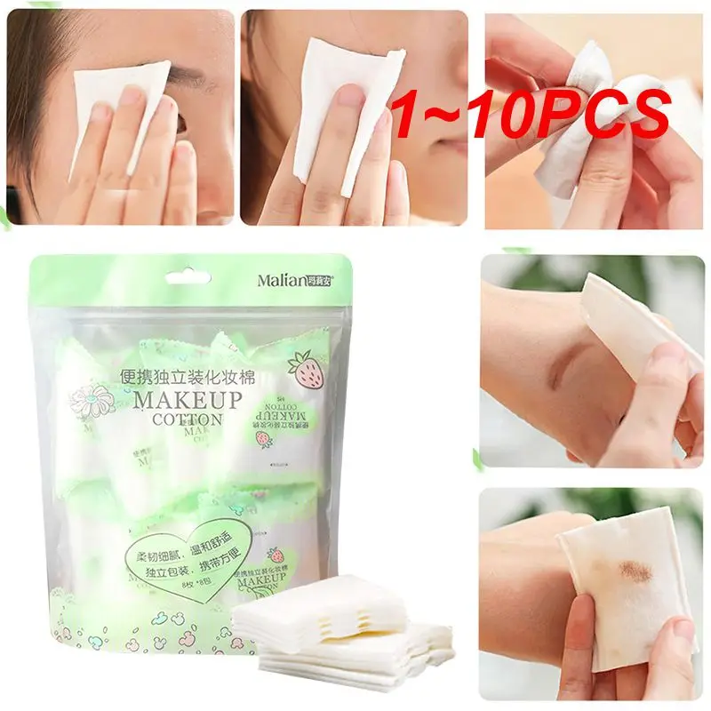 1~10PCS Pieces Of Makeup Remover Cotton Portable And Individually Packaged Cotton Disposable Cleansing Cloth Facial Beauty Tools