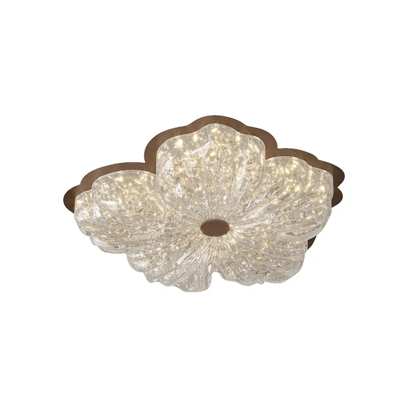 

French ancient wabi wind bedroom ceiling light retro light luxury eye protection flower master bedroom light