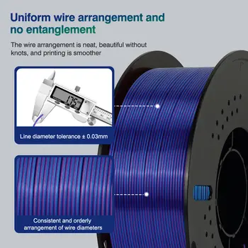 KINGROON 絲綢雙色PLA線材,3D列印專用,1.75mm,11/22磅,絲綢PLA線材,塑膠材料,3D列印專用,特殊顏色 10 最佳銷售 kingroon pla - №9