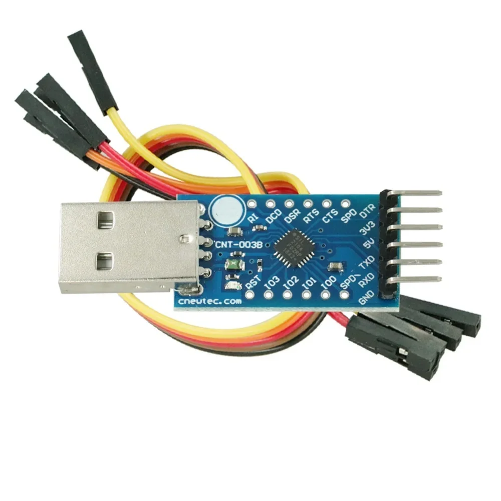 CP2104 USB 2.0 to TTL UART Module Serial Converter Board CP2104 STC PRGMR With Dupont Cables 6PIN 6PIN Replace CP2102 NEW