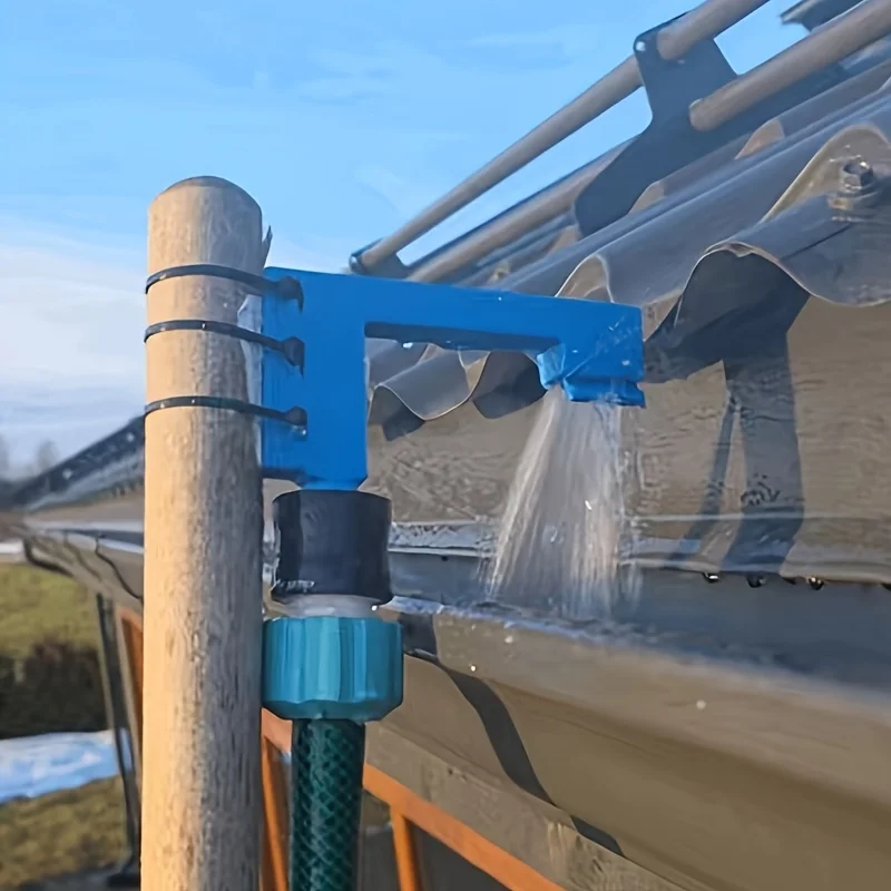 Portable Hook Style Roof Gutter Washer High Pressure Spray Nozzle Labor-Saving No Climb Eaves Cleaning Tool