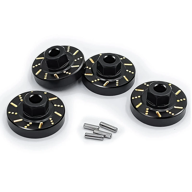 4Pcs Brass Wheel Hex Hub Adapter Axle Counterweight Brake Disc For Traxxas TRX4M 1/18 RC Crawler Car Upgrade Parts