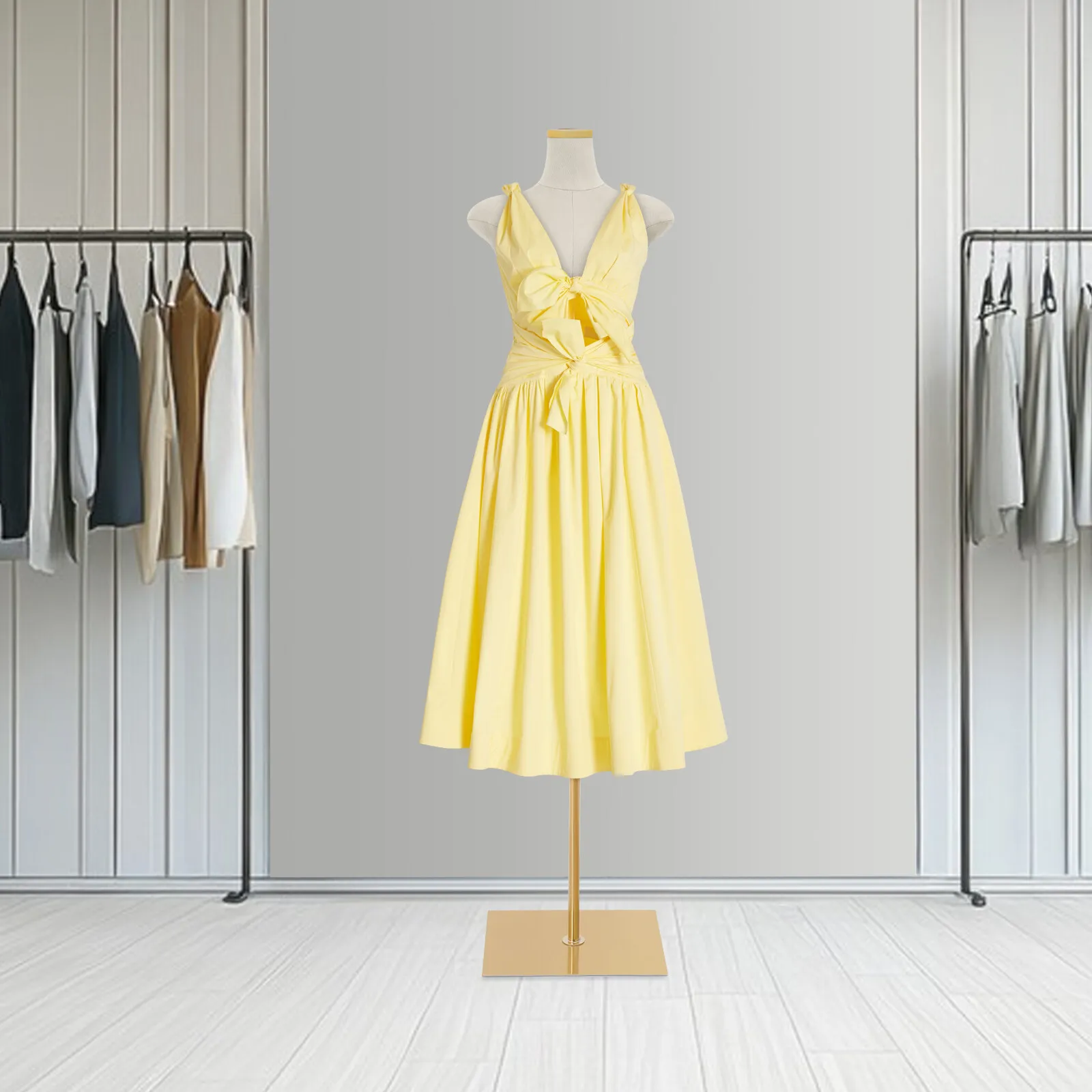 Mannequin jurkenvormstandaard vrouwelijk hoogteverstelbaar wit vrouwelijk mannequinmodel met standaard halve lengte model mannequin vorm ﻿ - afbeelding 1
