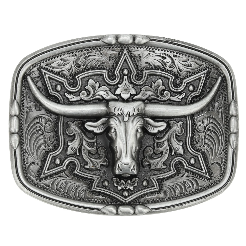 

Western Cowboy Rodeo Cow Alloy Belt Buckle Men