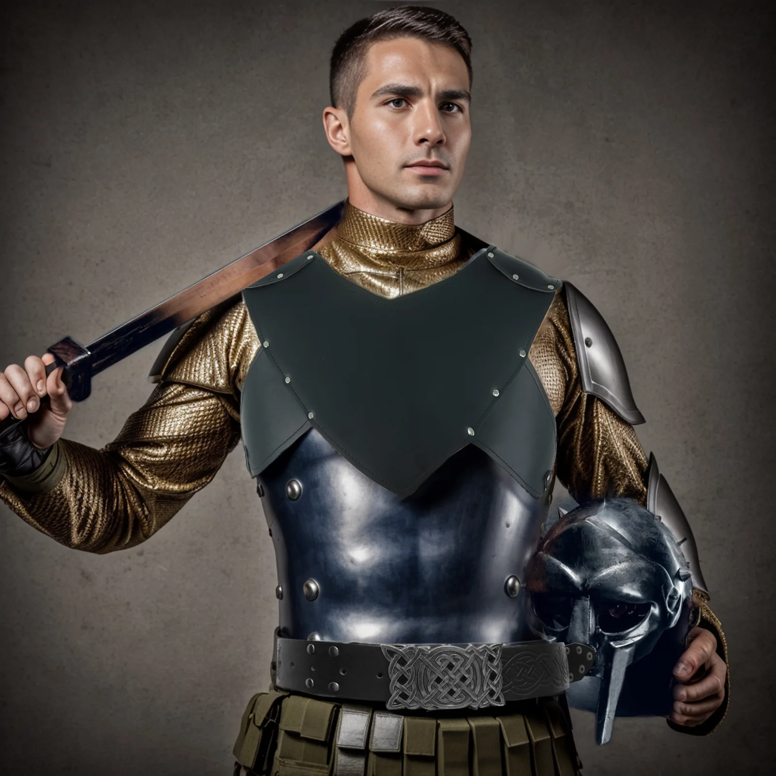 

Medieval belt suit Renaissance Viking gladiator dress Samurai Leather Armor Stage Costume Armor