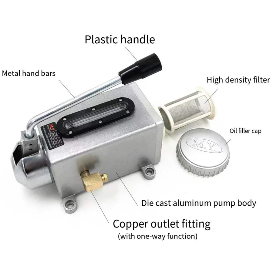 Y-8 manual oil pump Y-6 hand cranked lubrication pump hand pressure oil pump oil injection pump punch press CNC lathe oil pump