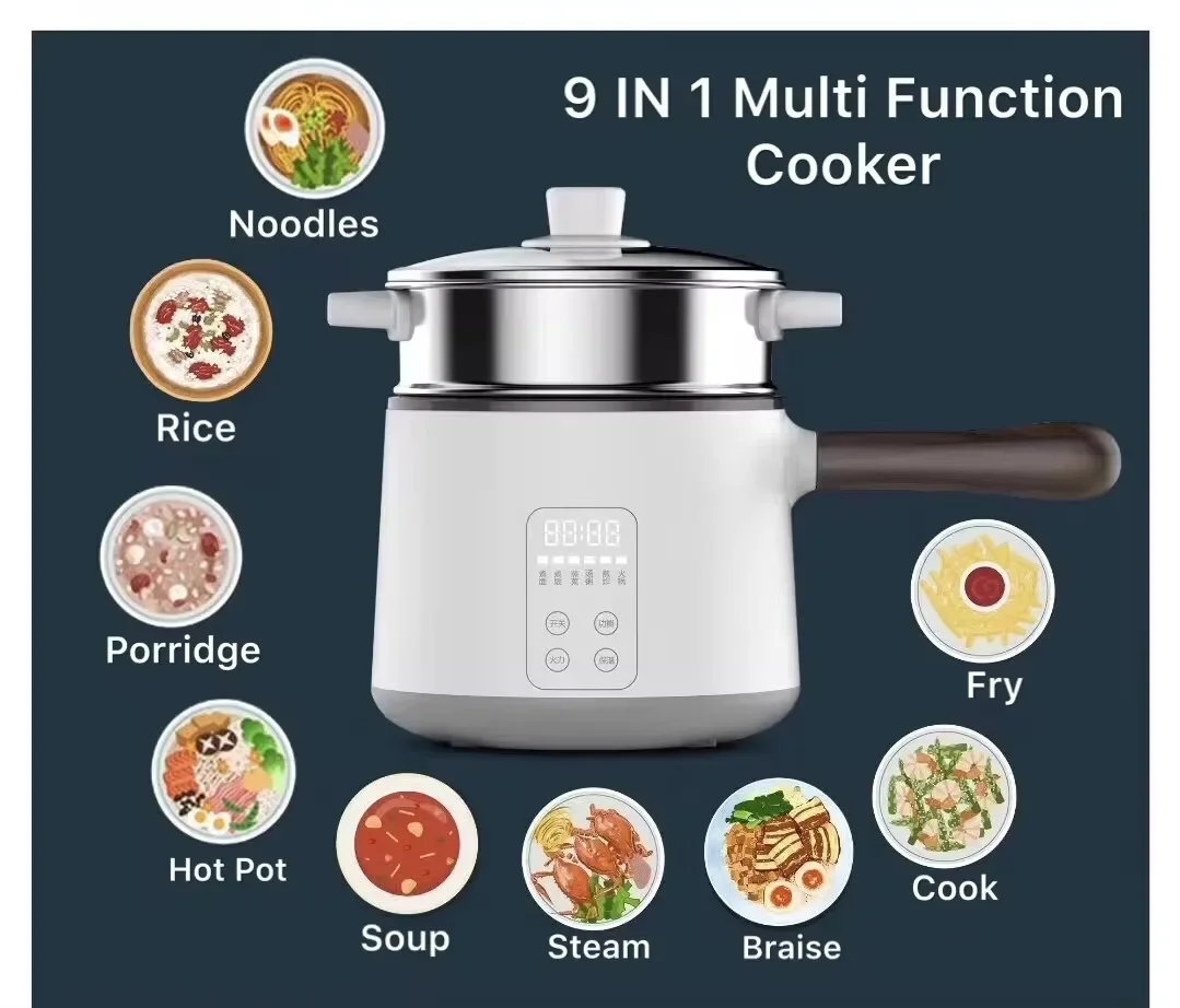 Student Dorm Mini All-in-one Electric Pot Multi-functional Cooker for Cooking Frying Noodles Home Travel Office