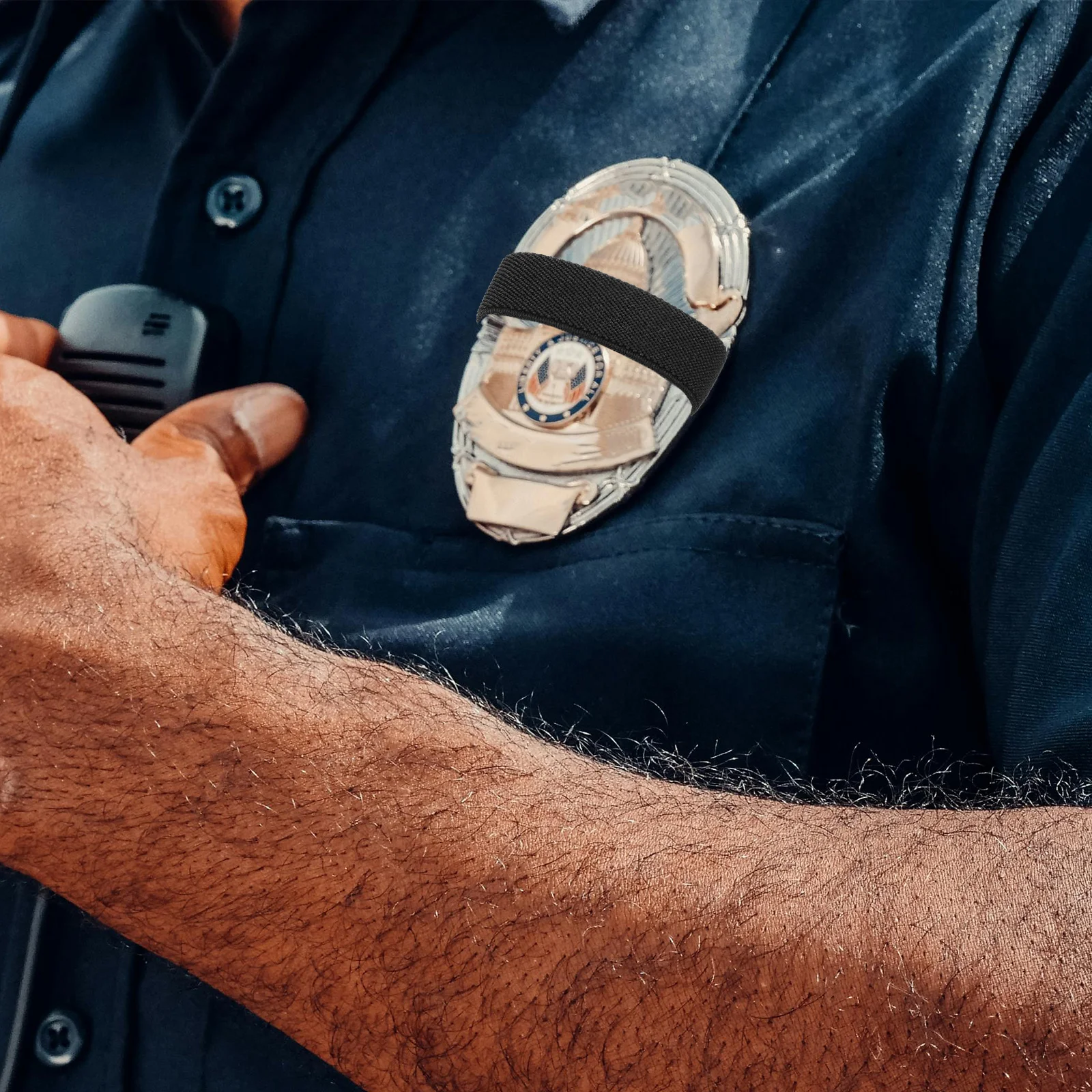 

32Pcs Funeral Elastic Arm Band Black Mourning Badge for Death Ceremony Police Praying Memorial Events