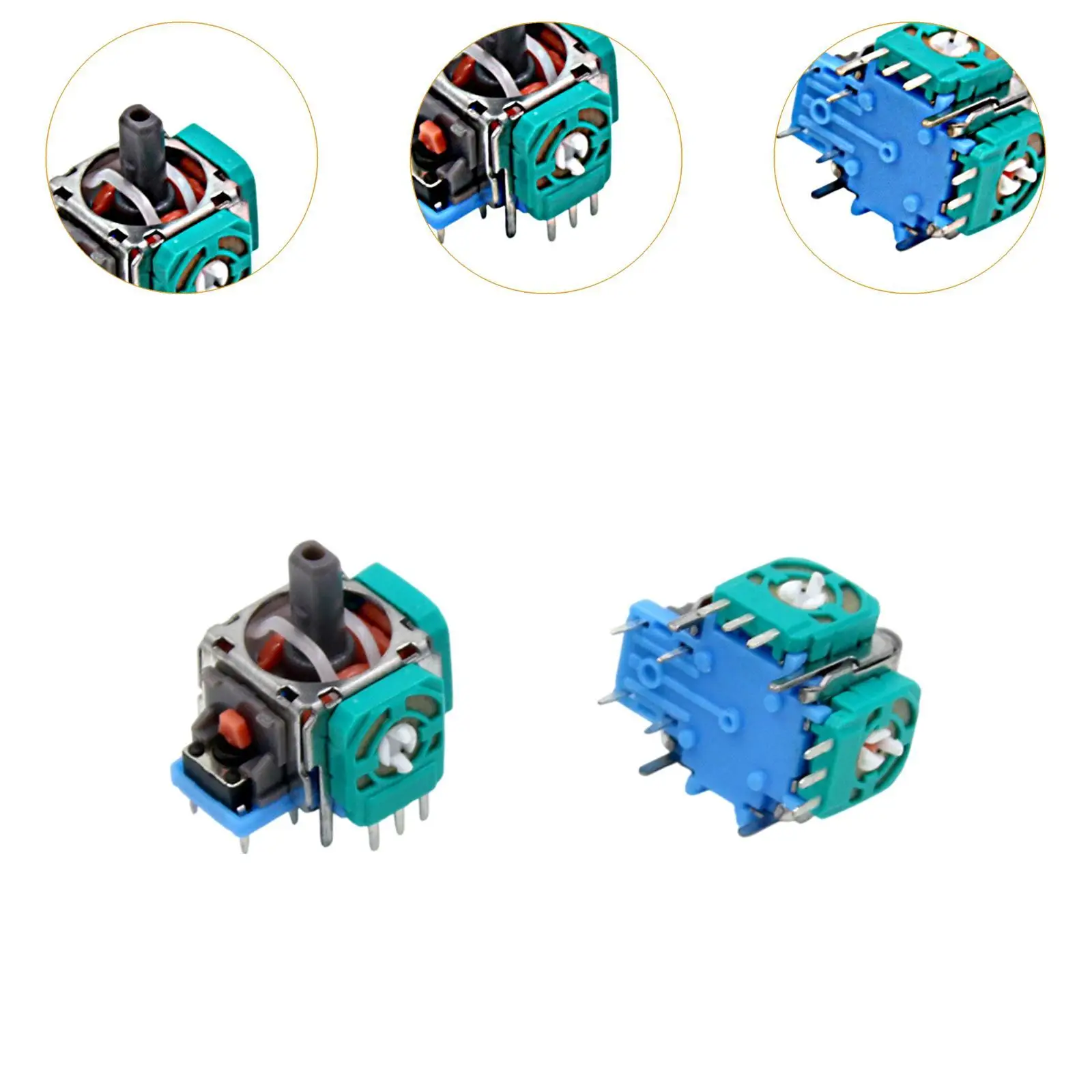 2 Pieces Analog 3D Joystick Sturdy Professional High Performance Accessories