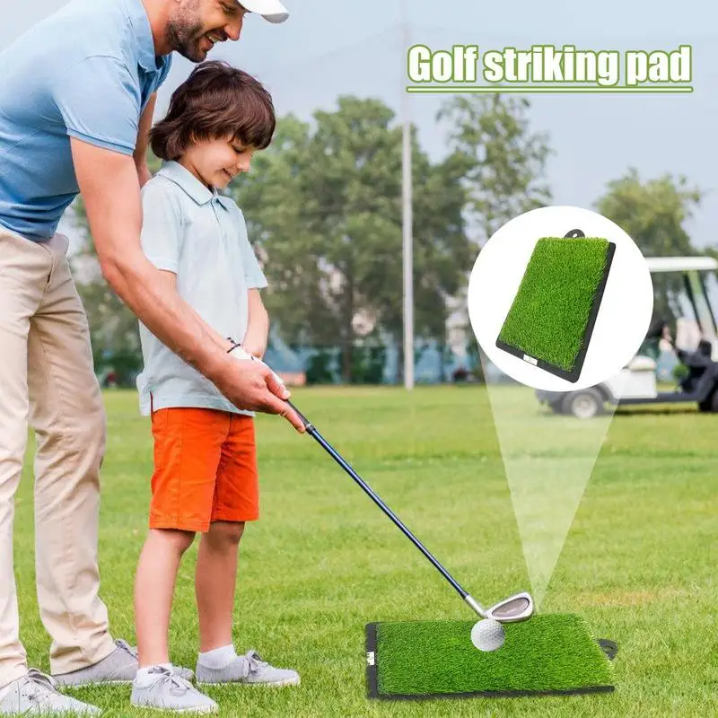 Golf Swing Mat Replaceable Golf Training Swing Mat Golf Practice Impact Mat Swing Trainer With Replaceable Feedback Sheet Golf