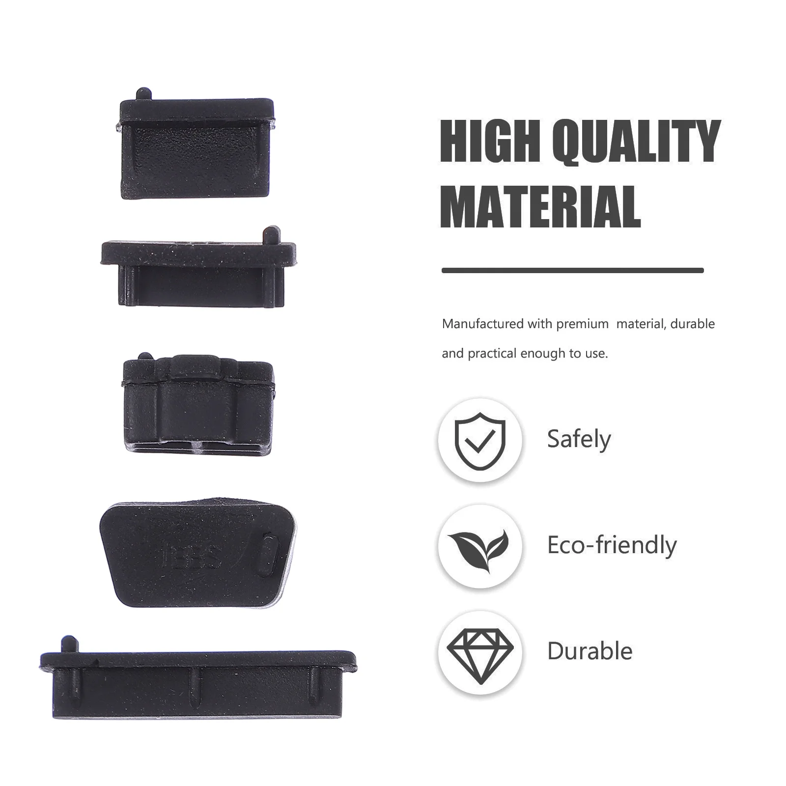 

5 комплектов силиконовой пылезащитной заглушки для порта ноутбуков, универсальный защитный чехол, многоразовая водонепроницаемая пробка для материнской платы USB