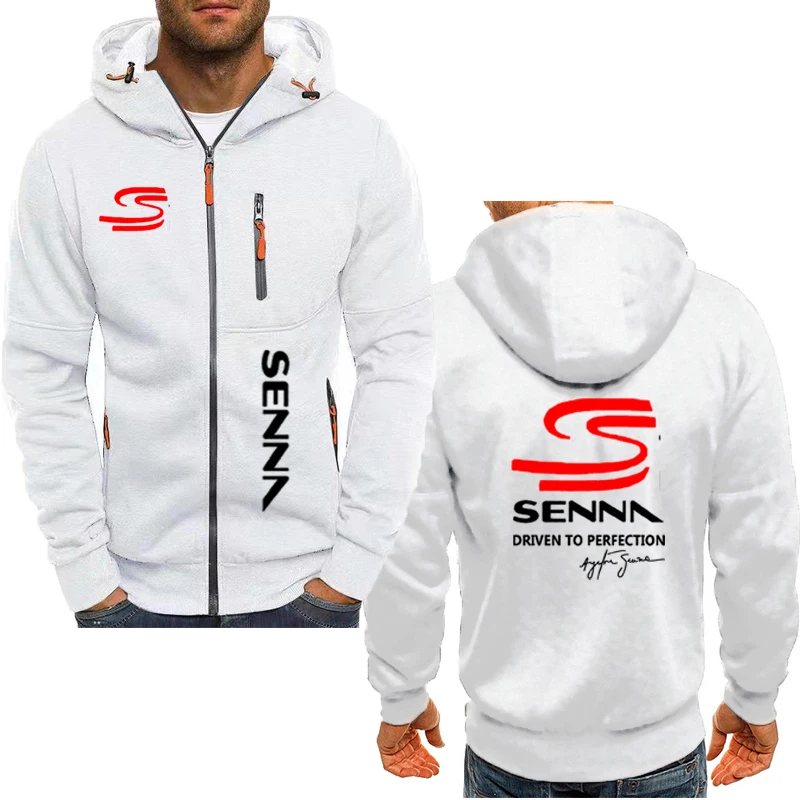 Felpa primavera e autunno 2024 Ayrton Senna felpa con cappuccio stampata con logo per uomo tuta con cappuccio da uomo in cotone pile di alta qualità