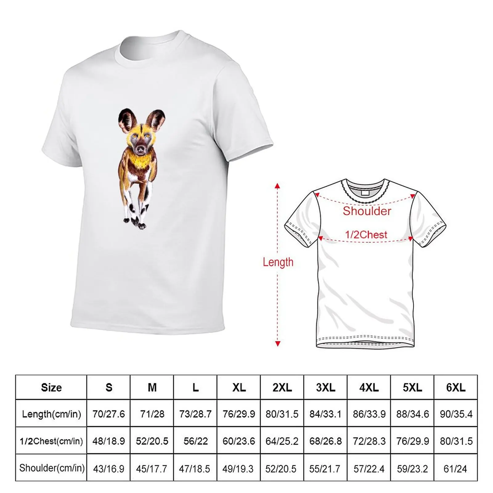 African Wild Dog T-Shirt t shirts with prints t shirt for man T-Shirt